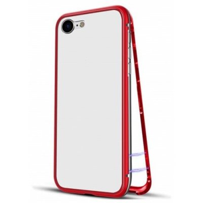 Ultra Slim Magnetic Adsorption Metal Case for iPhone 12 - 8 phone case - RED