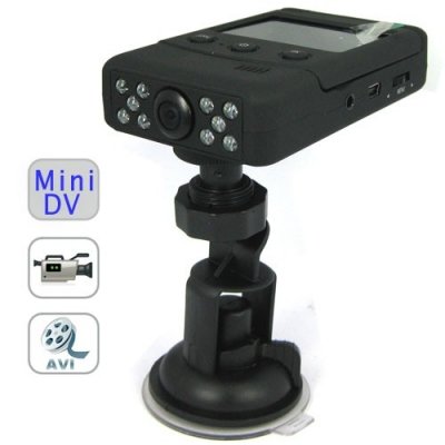 HD 720p Portable Car DVR with 2.5 Inch TFT LCD + Wide Angle + Night Vision