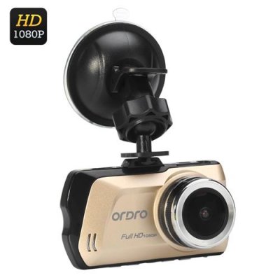 Ordro D1 1080P Car DVR - 3 LCD Inch Display, 150 Degree Wide Angle, G-Sensor, H.264 Video Compression