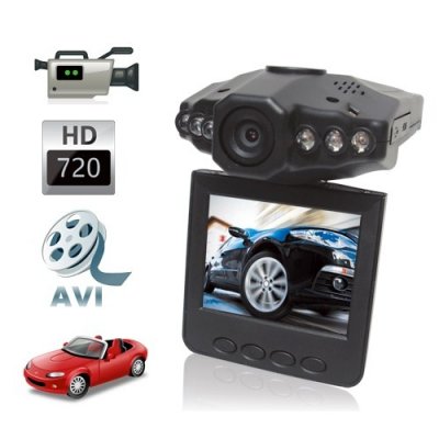 HD 720P Car Black Box with Night vision + 2.5 TFT Rotatable LCD Screen