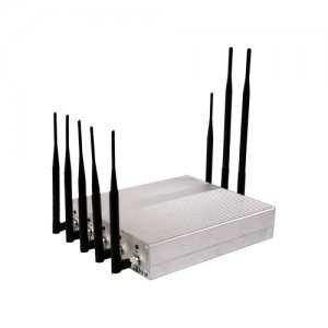 12W Desktop 8 Antenna 3G Cellphone GPS Bluetooth VHF UHF Signal Jammer