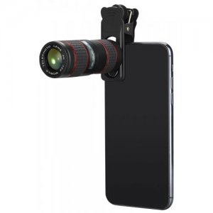 5 in 1 Dual Adjustable Telephoto Lens Kit - BLACK