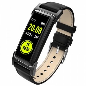 Kr03 Smart Band Built-In GPS Color Screen Heart Rate Monitor Ip68 Water Resistant - BLACK