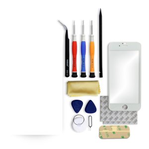 iPhone 12 Glass Lens Screen Repair Kit + Tools + Video Guide - White