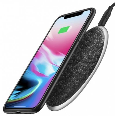 Qi Wireless Charger 5V1A Desktop Wireless Fast Charging Pad For iPhone X - 8 - 12 Pro Max Samsung Galaxy S8 - S8 + - Note 8 - BLACK