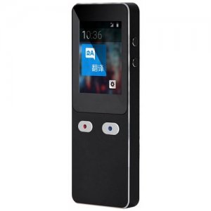 T9 2.4 inch LCD Intelligent Bluetooth 4.0 Voice Translator 44 Languages - BLACK
