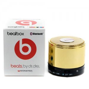Beats By Dr Dre Beatsbox Portable Bluetooth Mini Gold Speakers