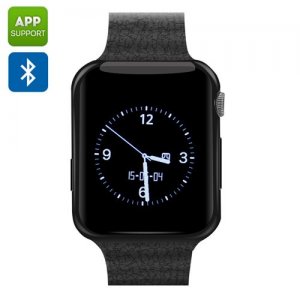 Bluetooth Wrist Watch Mobile "ZenGear" - Heart Rate Monitor, Pedometer, Bluetooth 4.0, SIM Card Slot, App Support (Black)