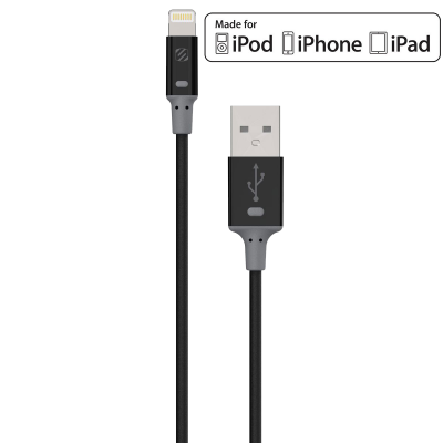 Scosche 3 Ft. Charge and Sync Cable for Lightning USB Devices - Black
