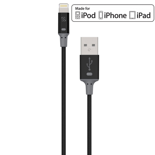 Scosche 3 Ft. Charge and Sync Cable for Lightning USB Devices - Black