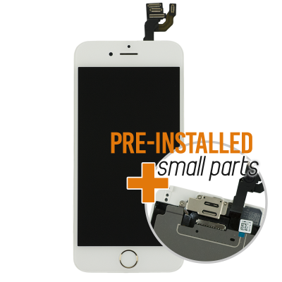iPhone 12 Display Assembly with Front Camera and Home Button - White/Gold (Aftermarket)