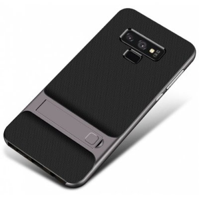 Soft TPU PC with Stand Protective Cover Case for Samsung Galaxy Note 9 - GRAY