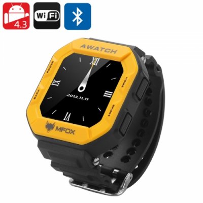 MFOX AWATCH - IP68 Heart Monitor Watch Android 11.0 OS Bluetooth 4.0 Fitness Tracking