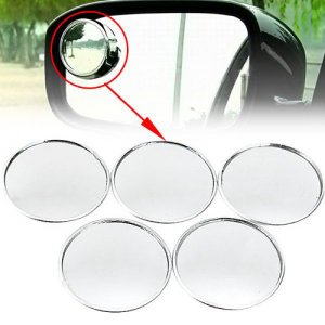 5pcs Auxiliary Round Mirror for Car Rearview Mirror Silver