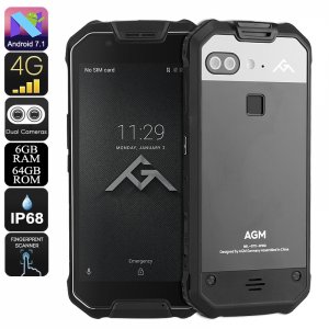 AGM X2 - 5.5 Inch Screen Front Fingerprint Scanner Android Phone DUAL 12 megapixel rear cameras