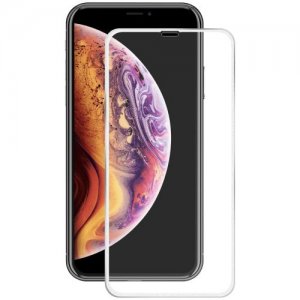 Hat - Prince 0.2mm 9H 3D Curved Surface Full Screen Cover Titanium Alloy Edge Tempered Glass Film for iPhone XS MAX - SILVER