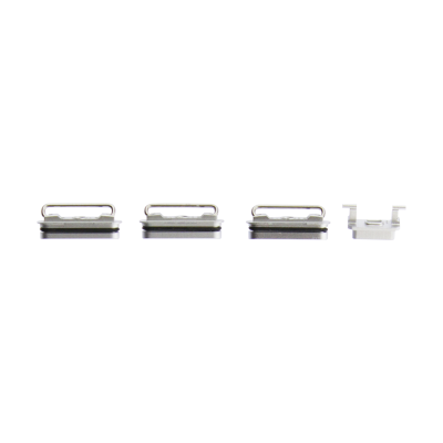 iPhone 12 Pro Max Rear Case Button Set - White/Silver