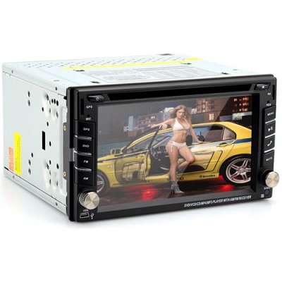2 DIN 6.2 Inch Universal Car DVD Player - Windows CE 6.0 OS, 800x480 Resolution, GPS, iPod Support, RDS, Bluetooth