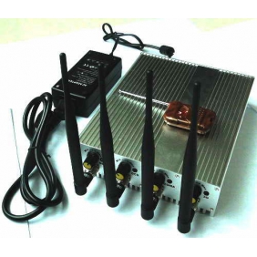 Adjustable Cell Phone 3G and GPS Signal Jammer with Four Bands and Remote Control